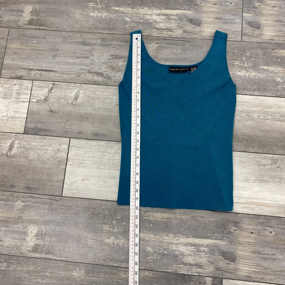 Dana Buckman Sleevless Sweater Sz. S Dark Turquoise - Picture 6 of 7